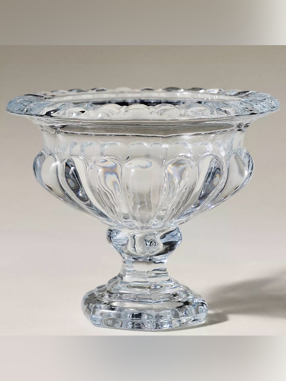 Anthropologie Iris Pressed Glass Compote 6” - Picture 2 of 8